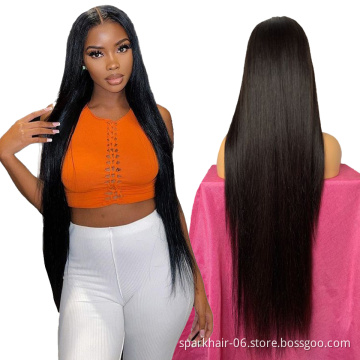 Full Virgin Human Hair HD Lace Wig for Black Peruvian Women Hight Quality 30 Inch Brazilian Hair Swiss Lace 10~36 Inch Long 180%